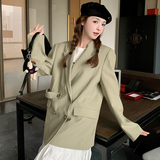 时尚后背小心机开叉设计西装外套女2025秋季新款高级感休闲小西服，女装风衣，浙宝100