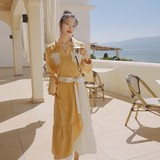 大量现货。秋季拼接连衣裙数据很好，077-2232-P115-K168，女装连衣裙，浙宝100