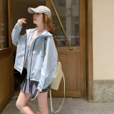 [新款】蓝色连帽减龄显瘦短款外套B100-8669p135-k188，女装套装/套裙，浙宝100