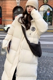 原创设计，现货主推宽松长款过膝白色羽绒服外套女639-p330-k468，女装羽绒服，浙宝100