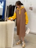 2023春装设计感拼接卫衣连衣裙，大量现货077-2210-P105-K158，女装连衣裙，浙宝100