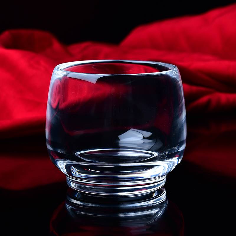 水晶玻璃杯家用透明泡茶品茗杯子图片