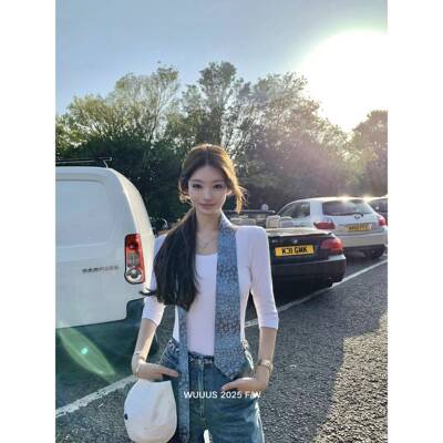 Wuuus 【店主偏爱 】白色七分袖打底衫女早秋修身内搭上衣T恤外穿