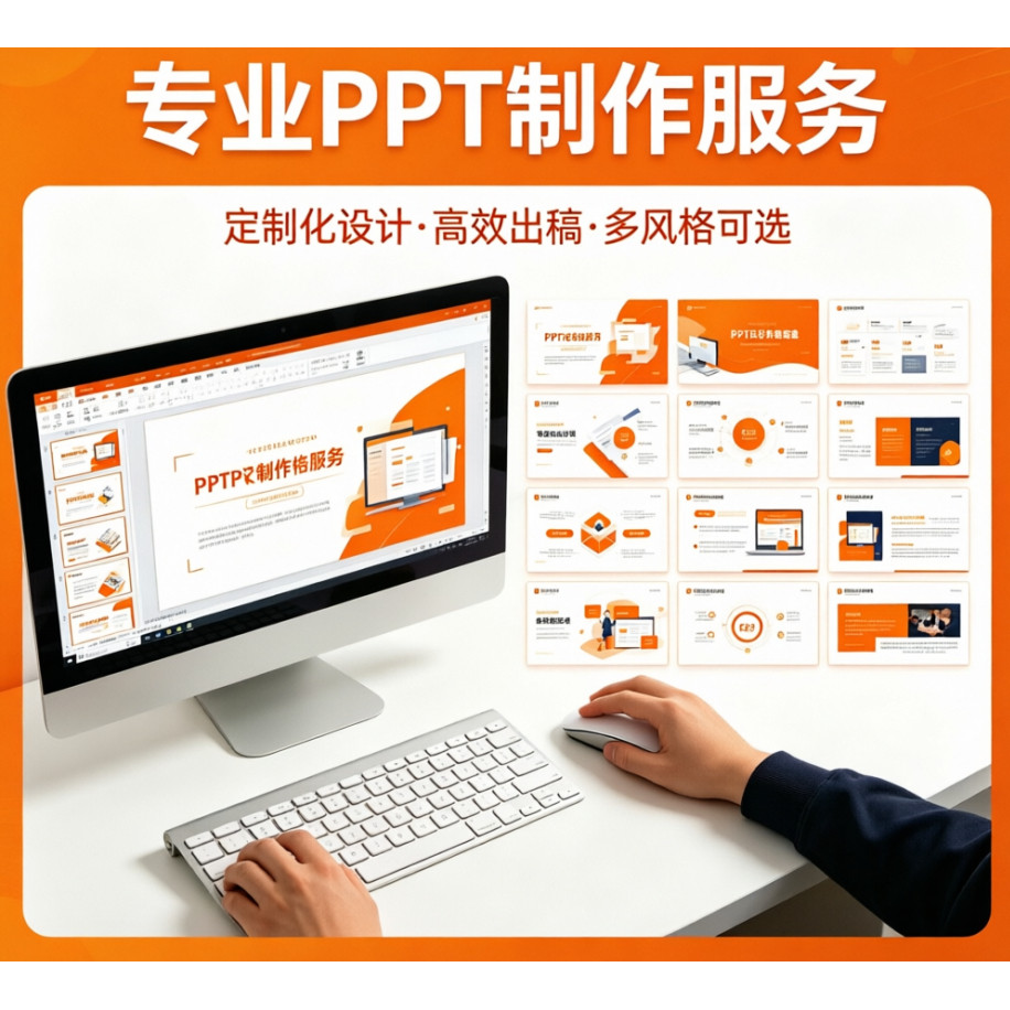 专业 PPT 制作代做 商务汇报年终总结答辩路演课件美化定制PPT