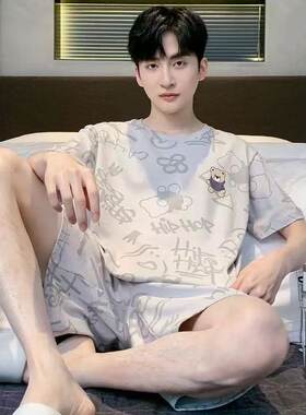 睡衣男士短袖夏季家居服