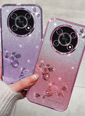 适用华为荣耀X40GT手机壳ADT一AN00保护5G硅胶套honor全包x4ogt渐变防摔ADTANOO闪粉ADTAN软壳tg女生xgt网红x