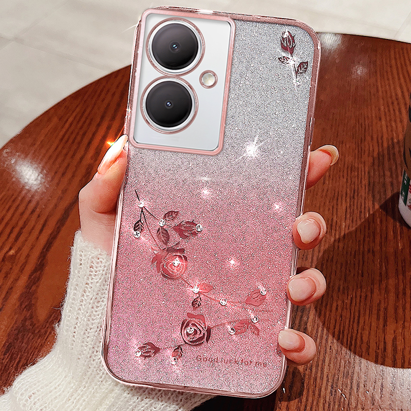 适用oppoa2手机壳渐变水钻
