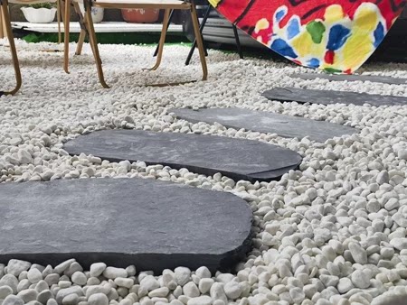 海南白石子庭院铺路鹅卵石阳台装饰白色石子小石头景观造景碎砾石
