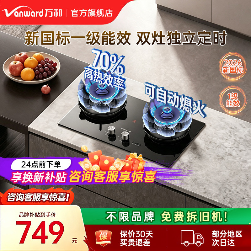 万和燃气灶煤气家用台嵌入式天然液化气定时灶台具官方旗舰店B9DS图片