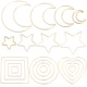 Catcher Gold 4Pcs Star Set Metal Macrame Hoops Dream Moon