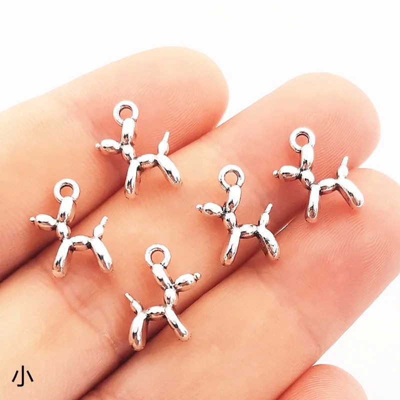 20pcs 10x14mm Antique Silver Color Zinc Alloy Balloon Dog Ch 饰品/流行首饰/时尚饰品新 其他DIY饰品配件 原图主图