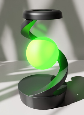 新款旋转悬浮灯无线充电台灯 LED灯创意家居摆件手机无线充床头灯