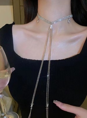 时尚闪钻性感身体链轻奢项链小众ins网红爆款胸链设计感腰链配饰