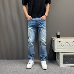 潮流百搭男生长裤 男士 子 直筒水洗春秋牛仔裤 2026欧美高端弹力修身