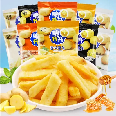 脆升升香脆薯条脆生生蜂蜜黄油味薯片土豆脆休闲零食品小包装散称