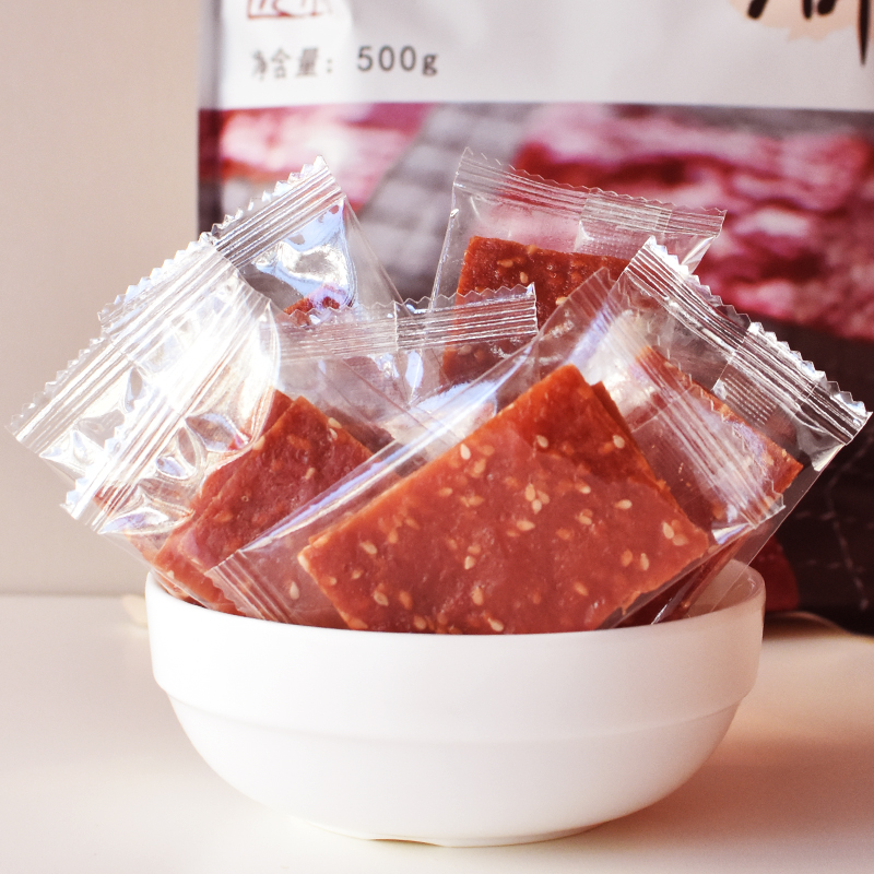 500g靖江猪肉脯手撕肉脯1斤独立包装猪肉铺干肉类休闲零食大礼包