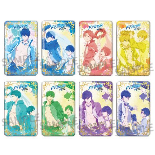 【正版】《Free!》彩方系列马口铁吧唧徽章盲盒盲抽（端盒8个）