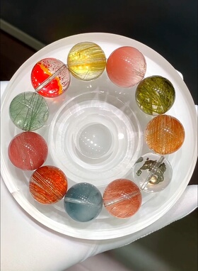 韦雪同款天然发晶多宝手串18.5mm大颗粒毕业级手串收藏级水晶手链