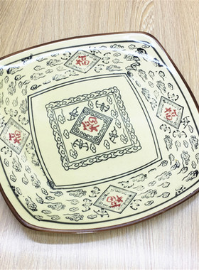 蛋糕四方陶瓷圆饭西子凉菜盘