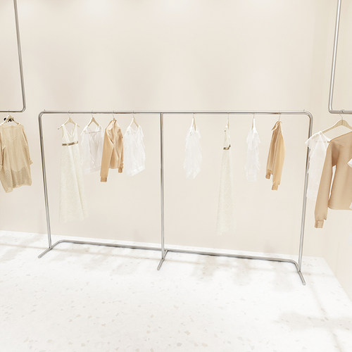 不锈钢服装店展示架男女落地式
