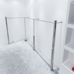 高档陈列挂衣架子 店不锈钢拉丝货架儿童男装 女装 店展示架上墙服装