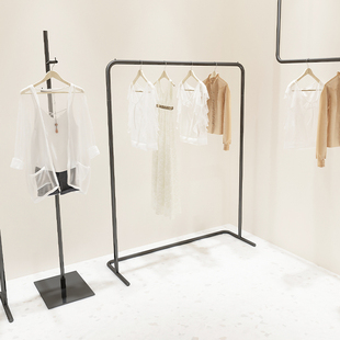 店不锈钢电镀黑钛挂衣架高档陈列架货架 女装 服装 店展示架落地式