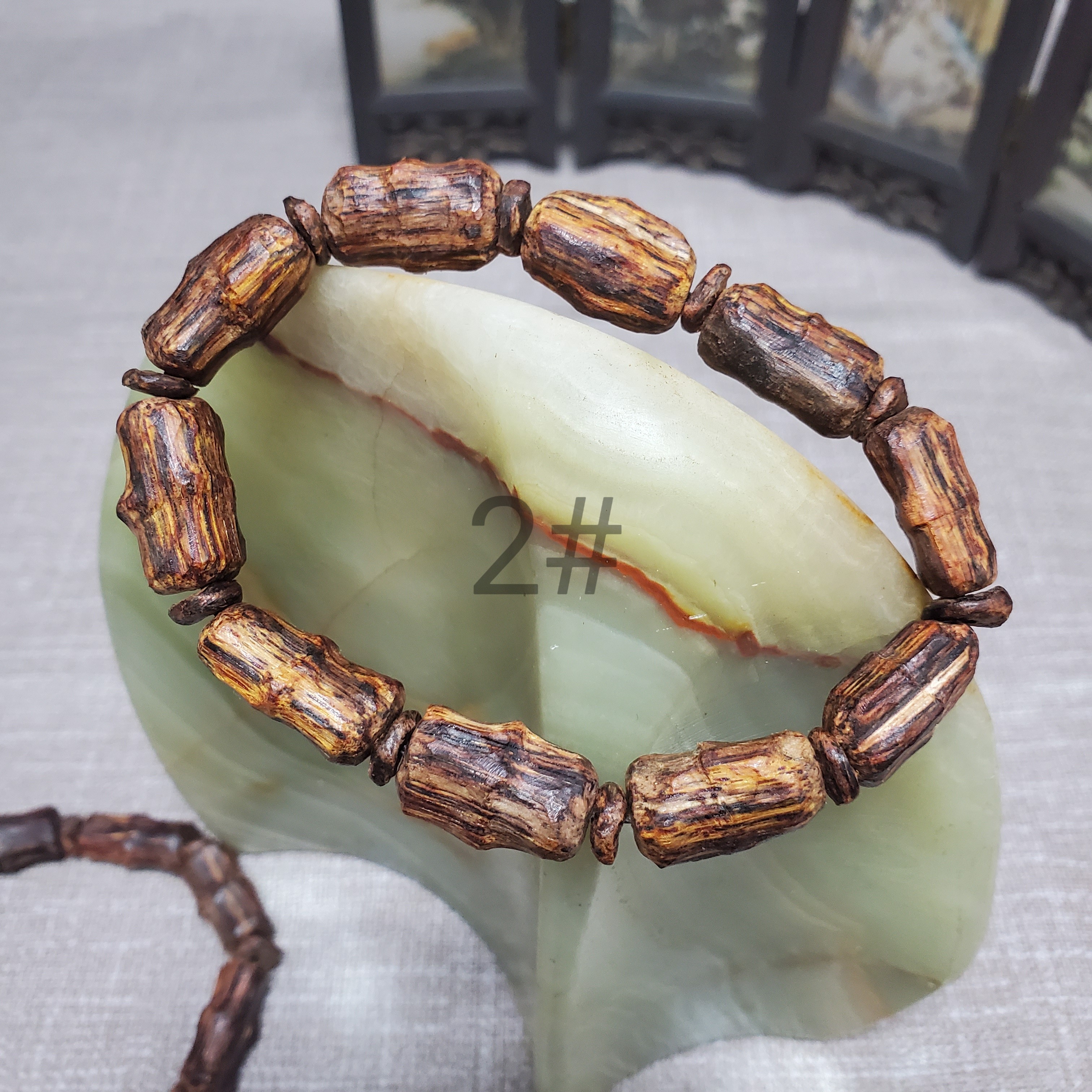 海南降真香小叶随形手串软油同料材质花香茶韵带药手工复古竹型款