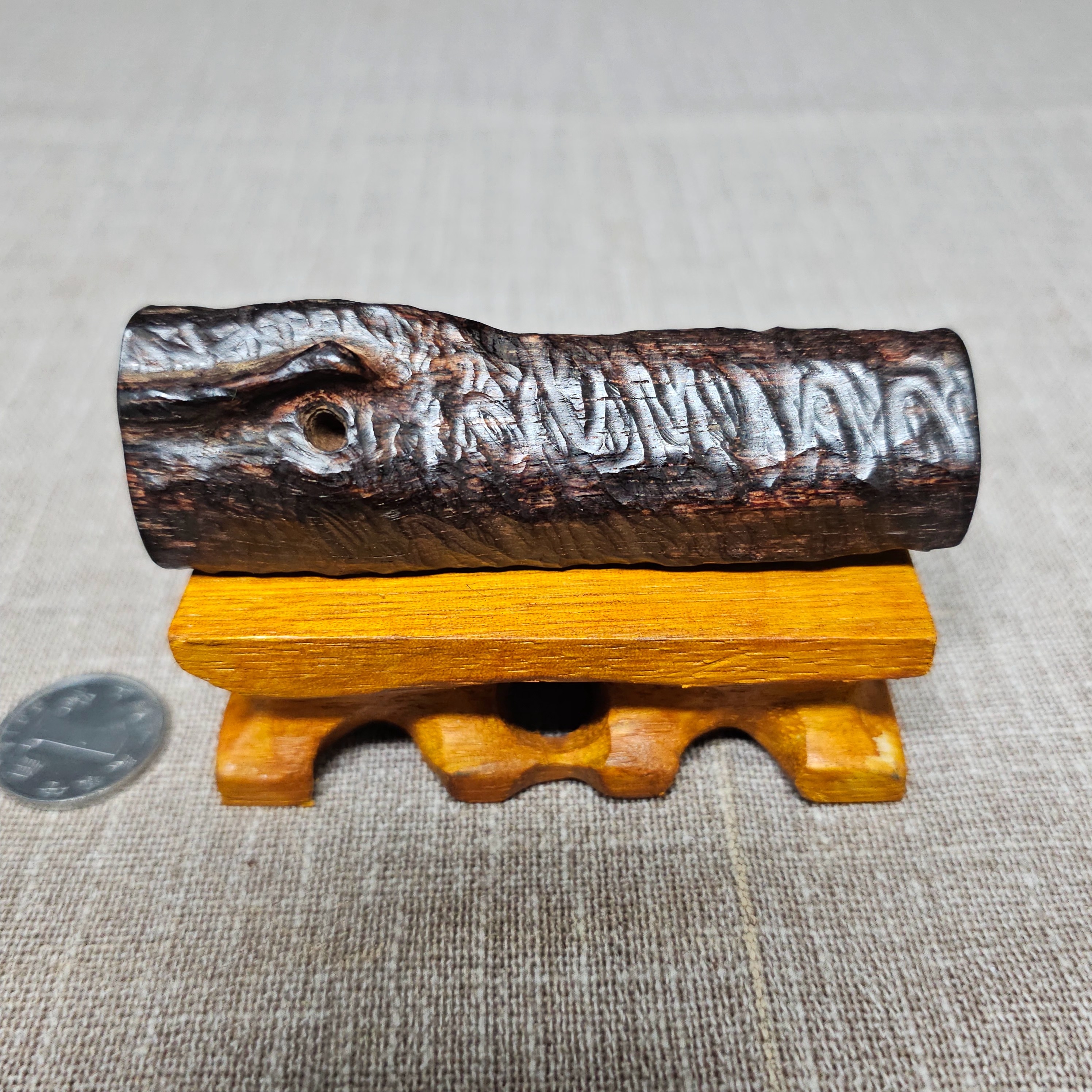 海南降真香小叶黑油沉水肌理纹手工随行把件满油天然老料奶香自然