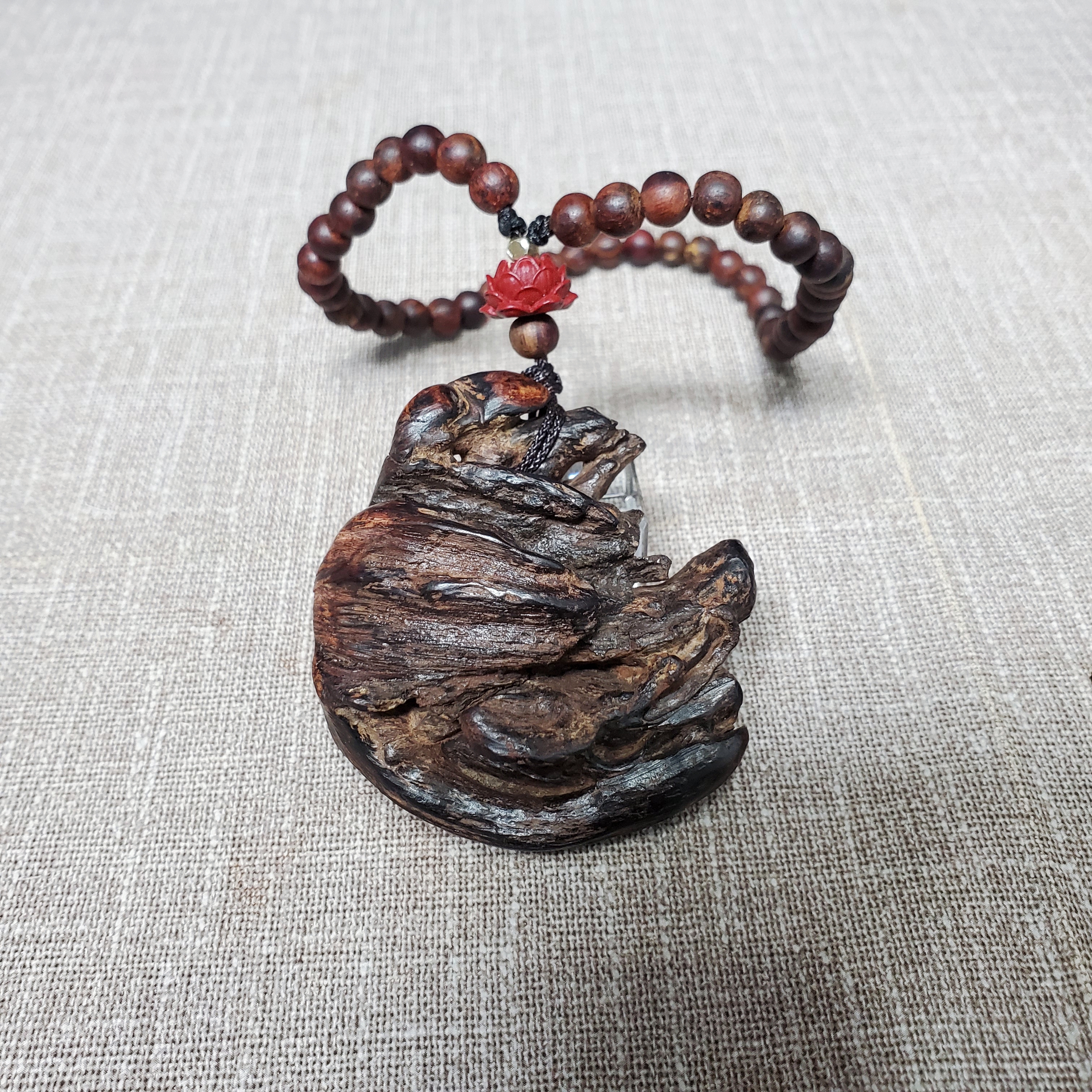 海南降真香天然沉水横材瘤疤吊坠把件满油稀有老料独特孤品收藏款