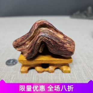 海南降真香天然大叶根油小摆件随形手把件原料标本一物一拍赠底座