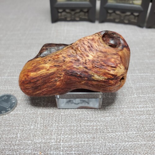 海南帝王香降真香软油软丝手把件花香浓郁原材标本40g文玩收藏