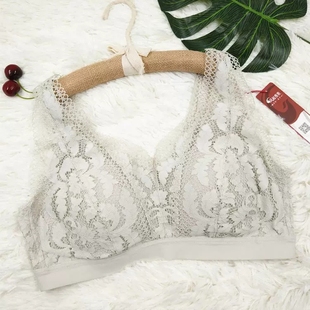 清仓 专柜正品中薄棉亲肤ABC杯无钢圈定型甜美蕾丝背心式防滑文胸