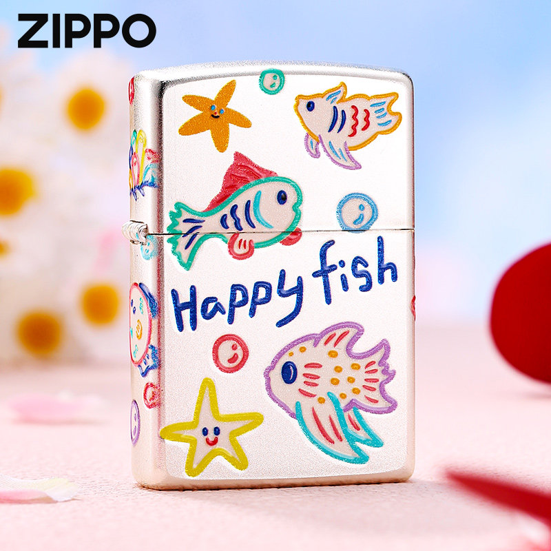 zippo正品打火机 海洋世界官方旗舰店防风煤油送男朋友礼物高颜值