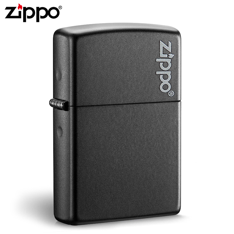 专柜zippo打火机正品原装正版 黑哑漆商标 218ZL zppo防风zp火机
