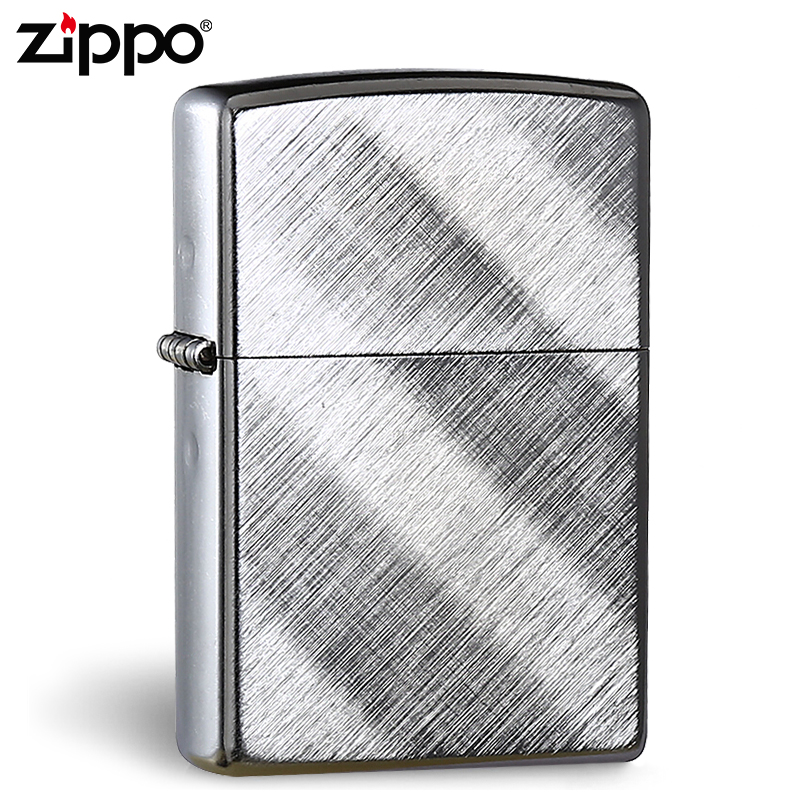 美国原装正品ZIPPO打火机 经典斜线交叉纹 28182 专柜正版 zipoo