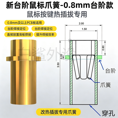GPW一二三代鼠标微动热插拔爪簧