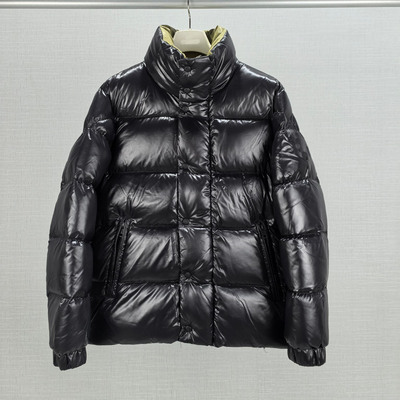 2025新款立领面包羽绒服男短款加厚保暖亮面绿胖子白鹅绒冬季外套