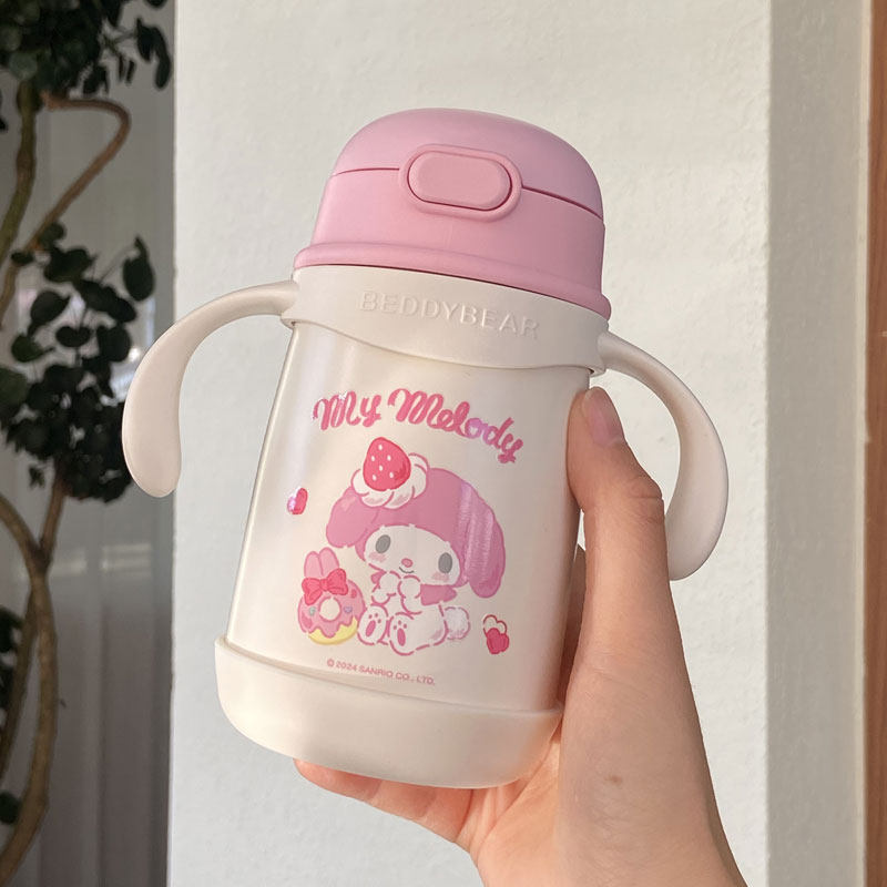 杯具熊儿童学饮保温杯奇趣森林美乐蒂带吸管男女小宝宝带手柄水壶