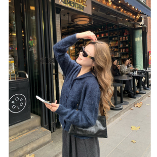 12.17上新 本希benxe/温暖壁炉 羊绒羊毛高克重宽松开衫上衣