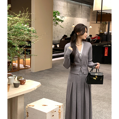 针织套装本希撞色2025