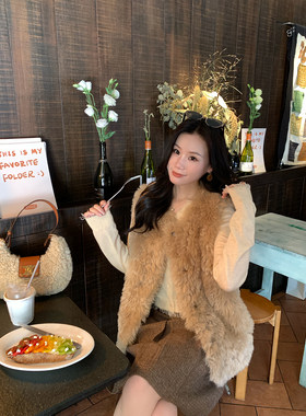 9.09新品 本希benxe/重磅环保托斯卡纳卷曲羊羔毛 仿皮草马甲