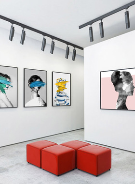 轻奢风酒吧美容院女装店背景墙画