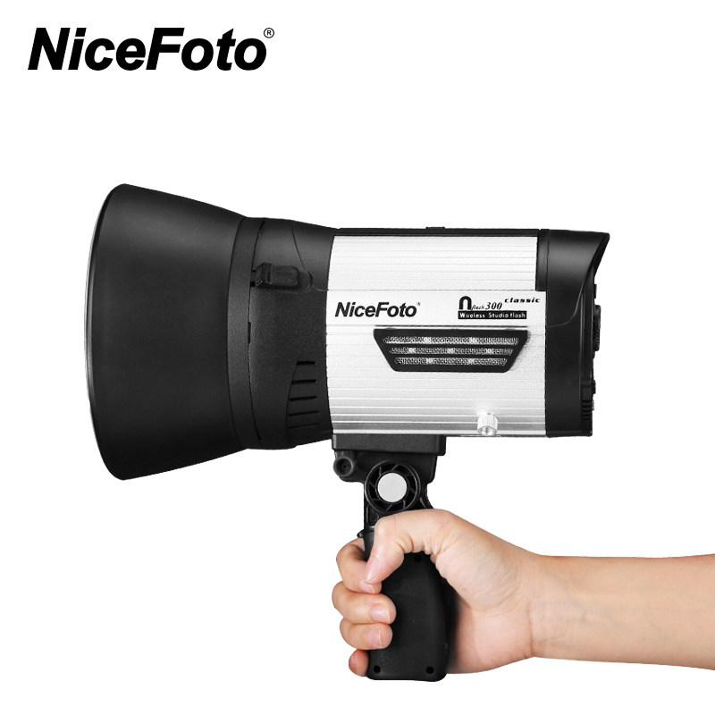 NiceFoto耐思经典300W无线外拍闪光灯锂电池外景拍摄补光造型灯光