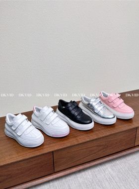 DKVID Dwarf music 厚底增高6厘米真皮魔术贴小白鞋