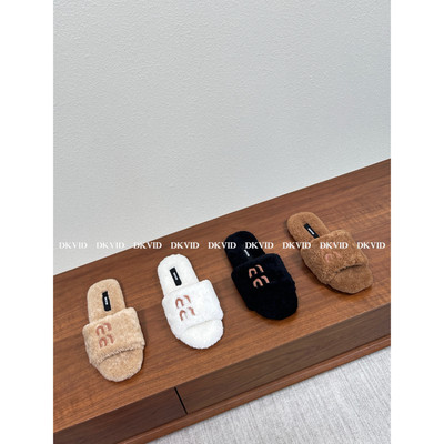 DKVID Heated slippers 毛毛拖鞋外穿一字拖