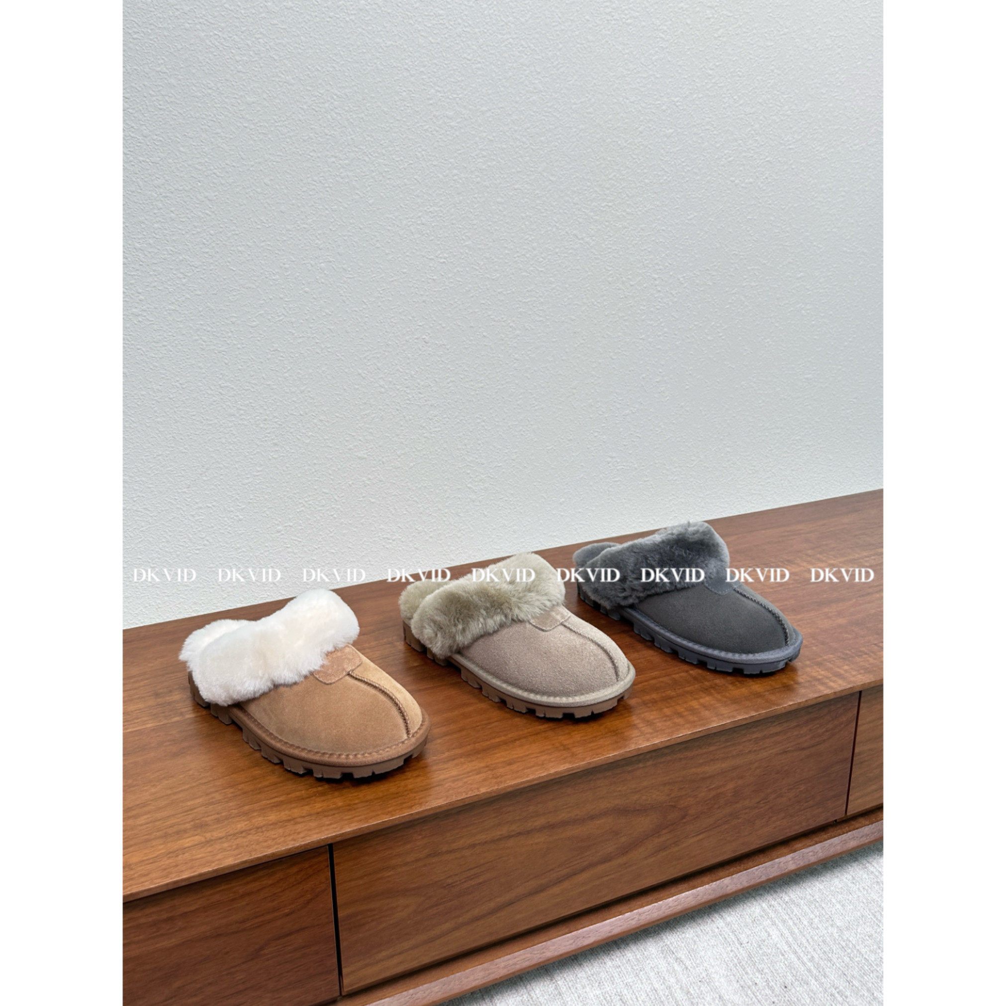 DKVID 闭眼入_棉花糖脚感 羊毛一体包头半拖鞋一脚蹬雪地靴半拖