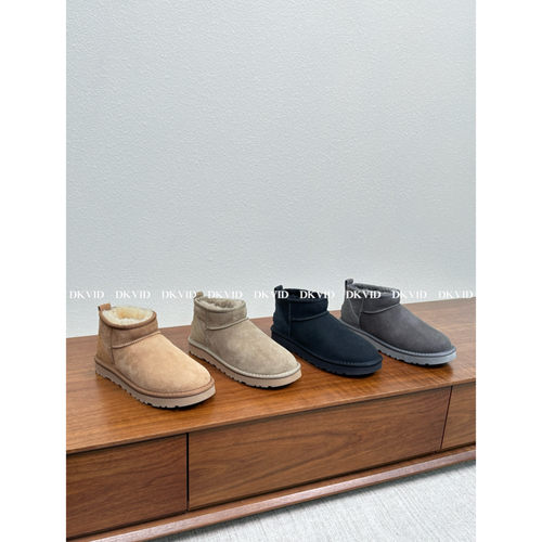 DKVID 薄底情侣款 出口品质 羊皮毛一体雪地靴周冬雨同款短筒棉鞋