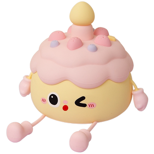 生日蛋糕硅胶小夜灯卧室睡眠伴睡床头拍拍灯送儿童女朋友闺蜜礼物