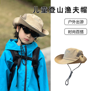 儿童帽子登山防晒遮阳男孩西部牛仔沙漠草原大西北内蒙古新疆旅游