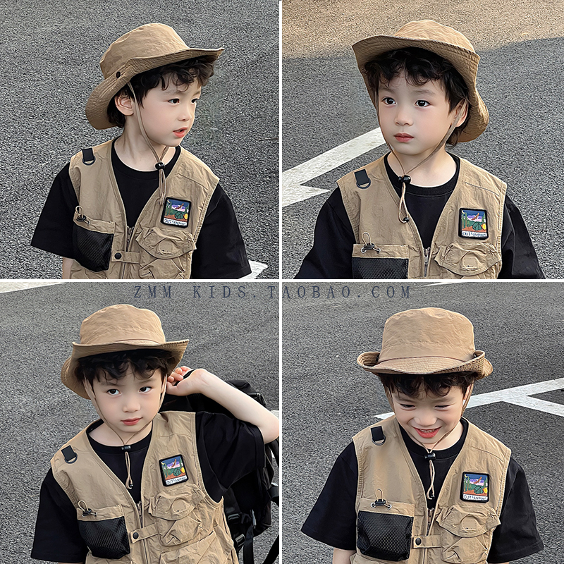 儿童西部牛仔帽子防晒遮阳新疆旅游大西北旅行沙漠草原穿搭男孩宝